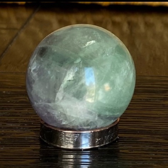 Rainbow Fluorite Sphere - One 32mm Crystal Ball - Picture 4 of 11